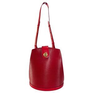 Louis Vuitton Cluny MM Red Epi Leather Shoulder Bag Vintage 1995 Made in France
